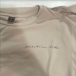 SHEIN Men's Beige T-Shirt - Positive Lifestyle